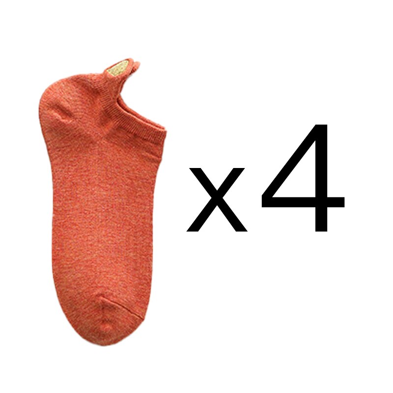 Women's Short Socks 4 Pairs Set