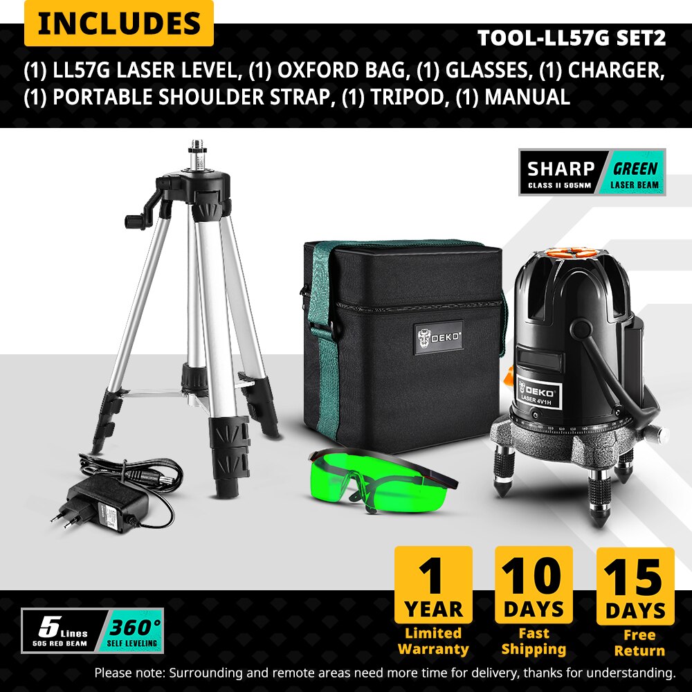 Self-Leveling Laser Level with 6 Lines and Points