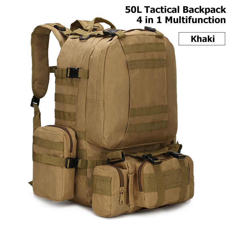 Men's 4 in 1 Tactical Style Multi-Pocket Backpack