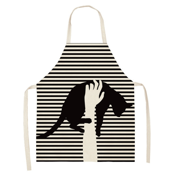 Women's Cat Printed Kitchen Apron