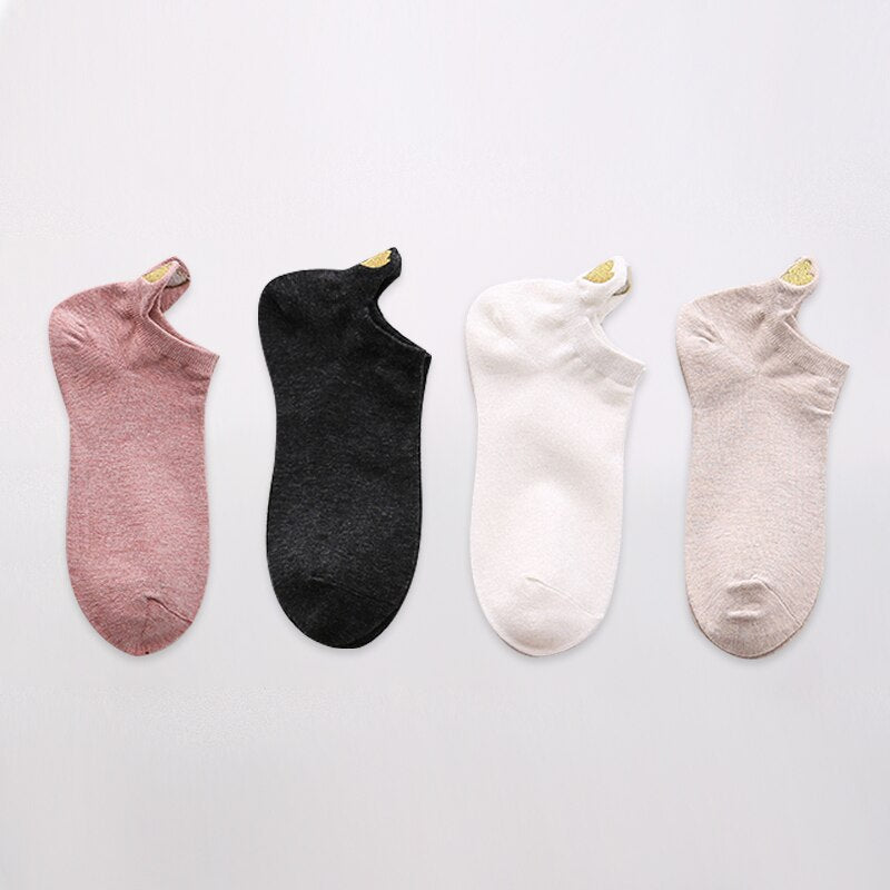 Women's Short Socks 4 Pairs Set