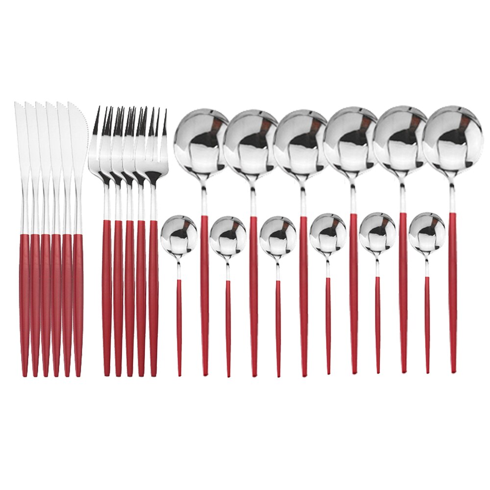 Colorful Stainless Steel Dinnerware Set