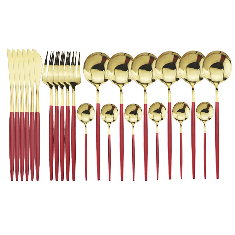 Colorful Stainless Steel Dinnerware Set