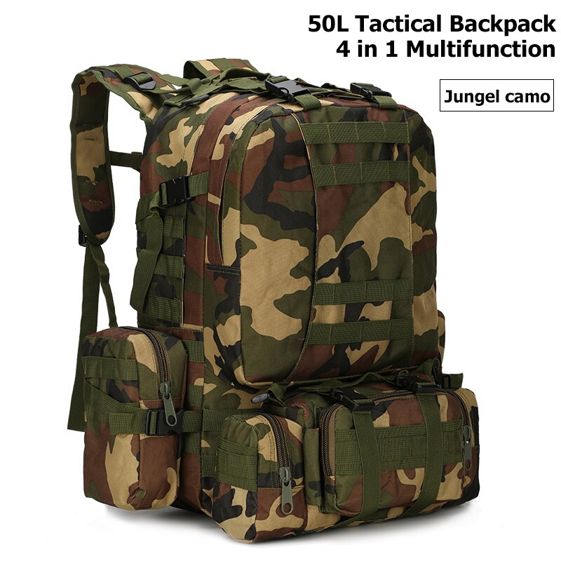 Men's 4 in 1 Tactical Style Multi-Pocket Backpack