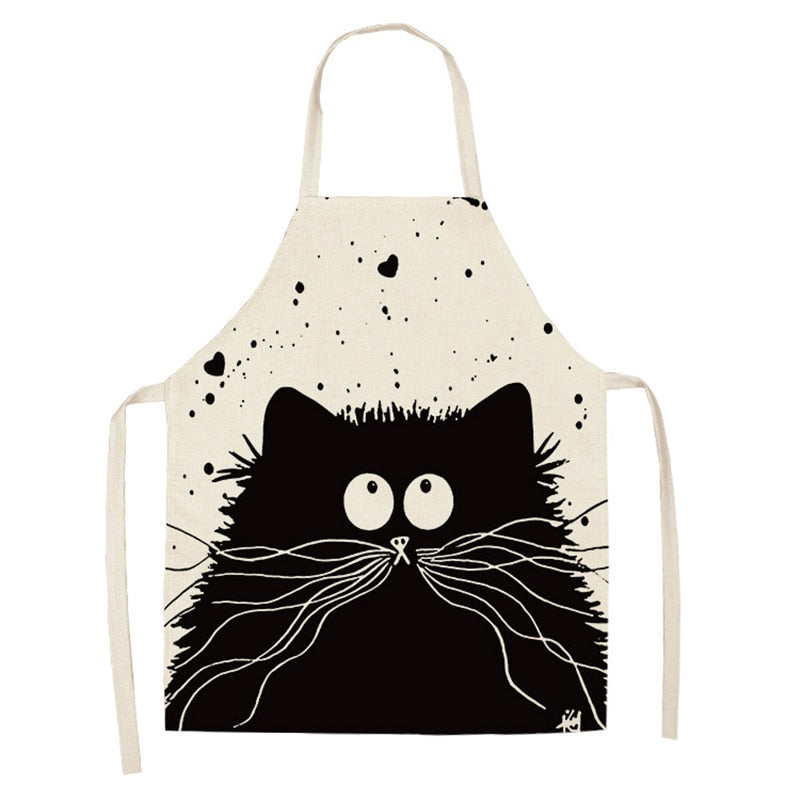 Women's Cat Printed Kitchen Apron