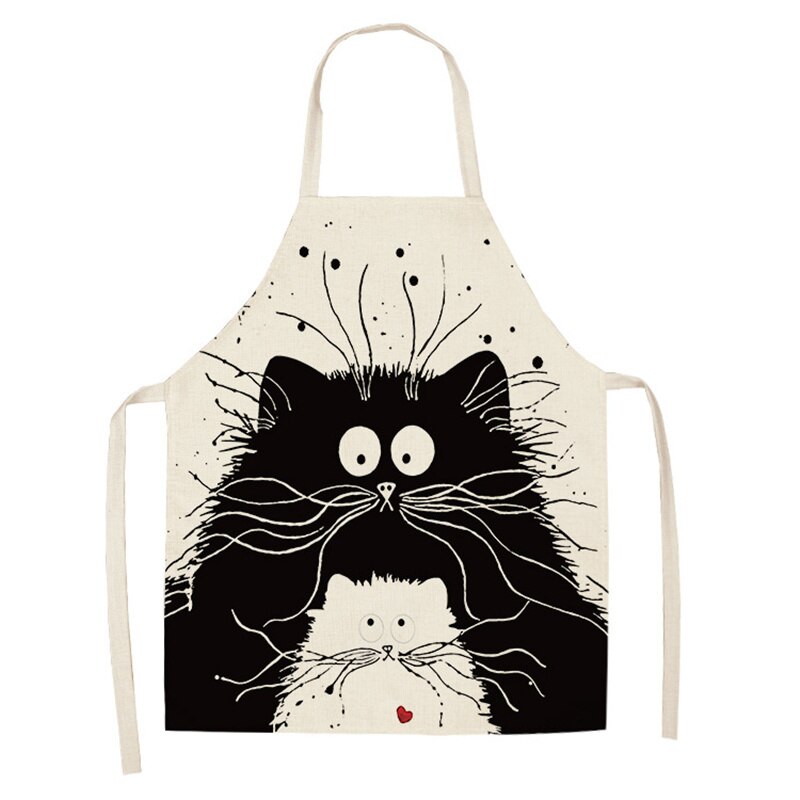 Women's Cat Printed Kitchen Apron