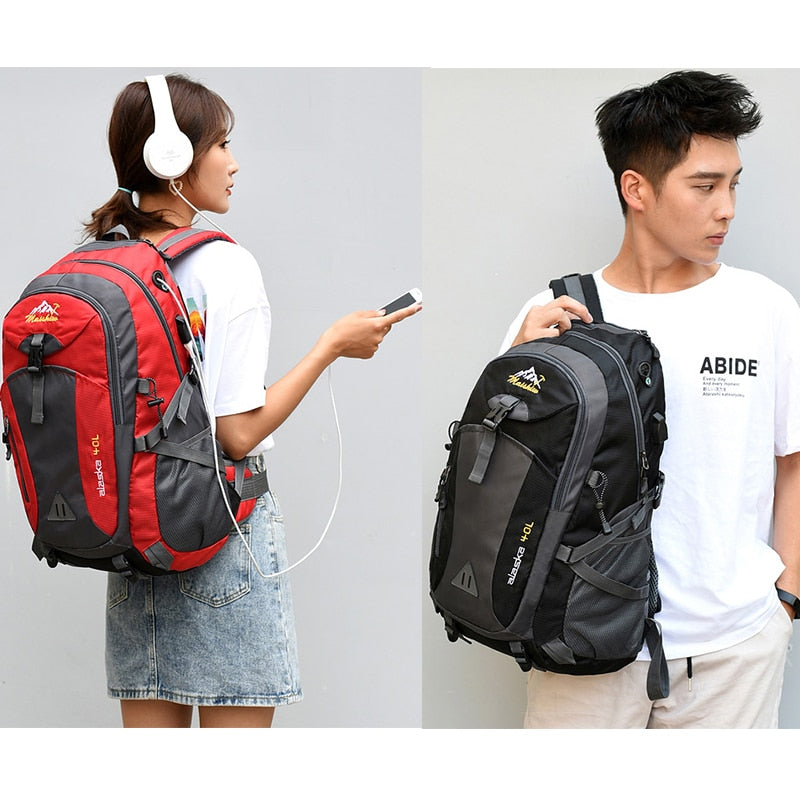 Waterproof Camping Backpack with USB Port