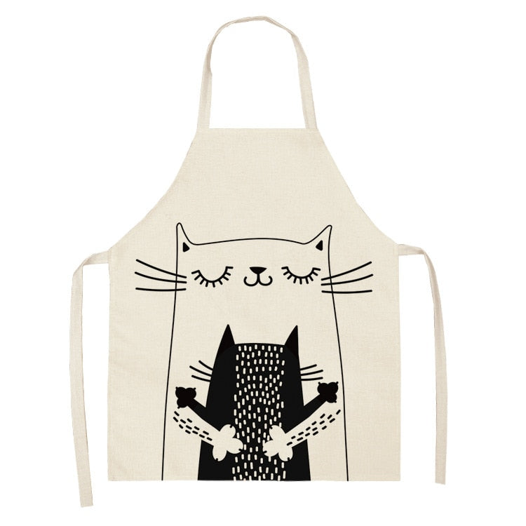 Women's Cat Printed Kitchen Apron