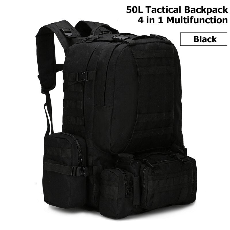 Men's 4 in 1 Tactical Style Multi-Pocket Backpack