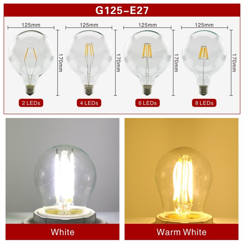 Retro Style Glass Edison LED Filament Bulb