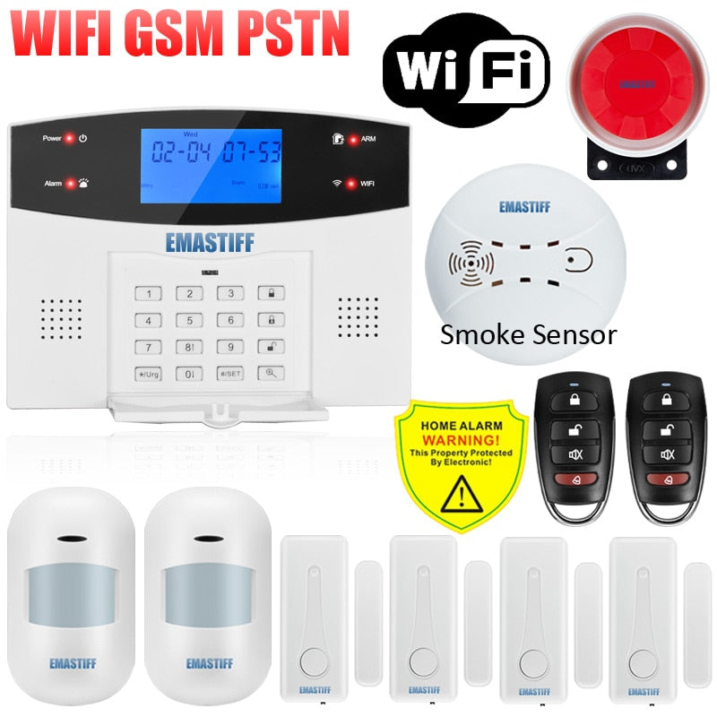 IOS Android APP Wired Wireless Home Security System