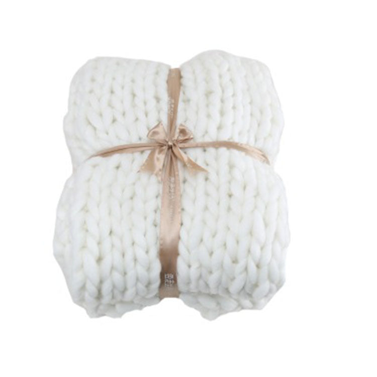 Coarse Wool Blanket Cover Blanket Wool Hand-woven Iceland Blanket Acrylic Blanket Wholesale