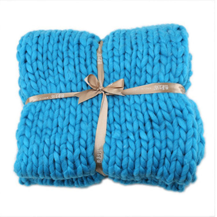 Coarse Wool Blanket Cover Blanket Wool Hand-woven Iceland Blanket Acrylic Blanket Wholesale
