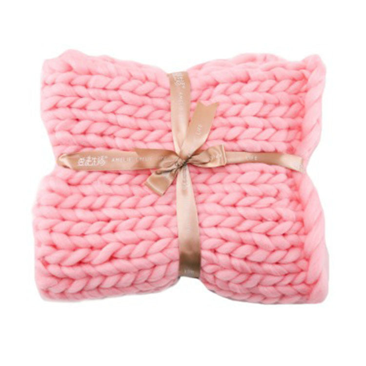 Coarse Wool Blanket Cover Blanket Wool Hand-woven Iceland Blanket Acrylic Blanket Wholesale