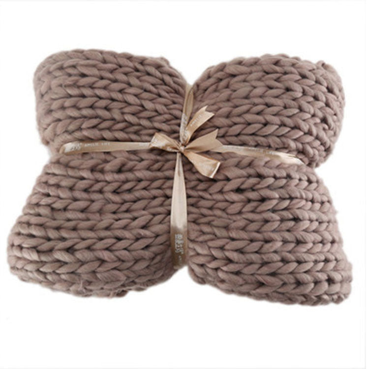 Coarse Wool Blanket Cover Blanket Wool Hand-woven Iceland Blanket Acrylic Blanket Wholesale