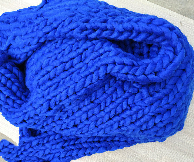 Coarse Wool Blanket Cover Blanket Wool Hand-woven Iceland Blanket Acrylic Blanket Wholesale