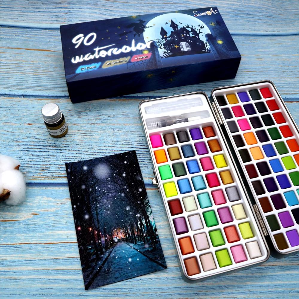 72-90 Color Solid Watercolor Paint