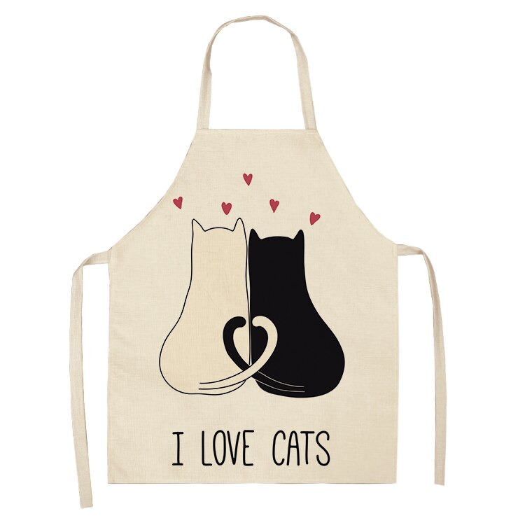 Women's Cat Printed Kitchen Apron