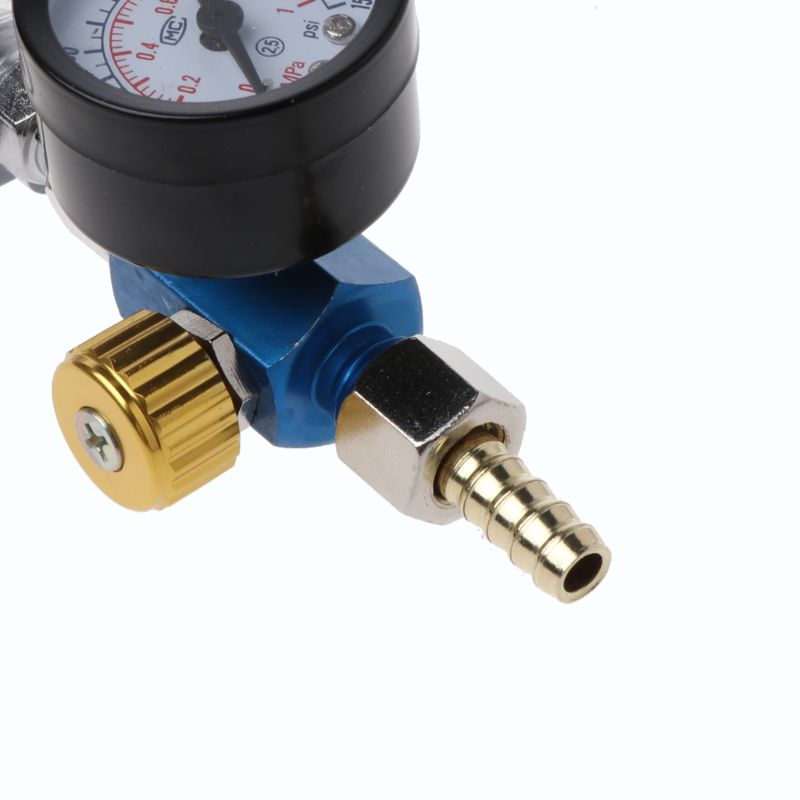 Spray Gun Air Regulator Gauge, In-line Water Trap Filter and Adapter