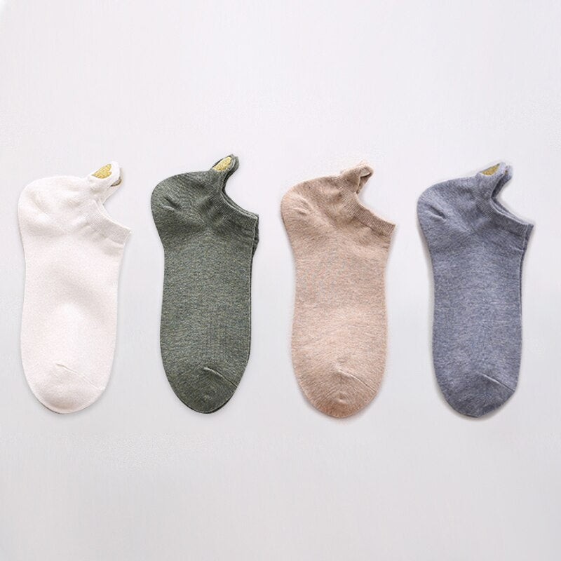 Women's Short Socks 4 Pairs Set