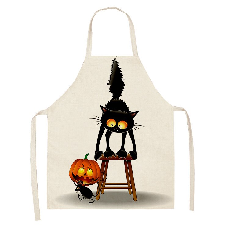 Women's Cat Printed Kitchen Apron