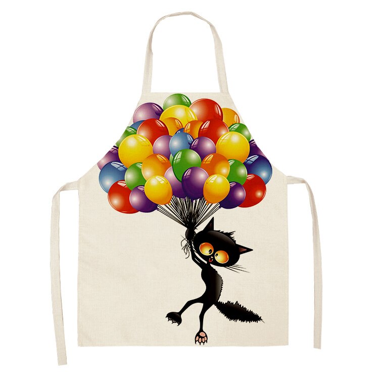 Women's Cat Printed Kitchen Apron