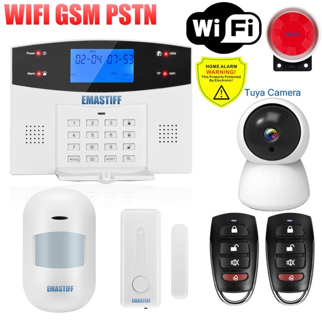 IOS Android APP Wired Wireless Home Security System