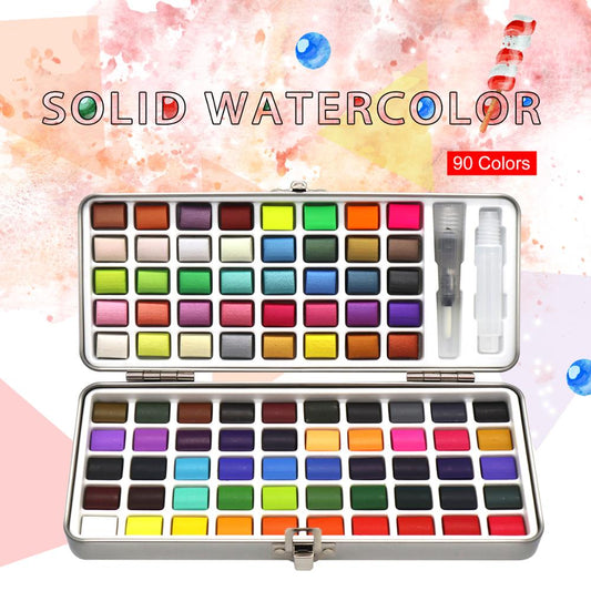 72-90 Color Solid Watercolor Paint