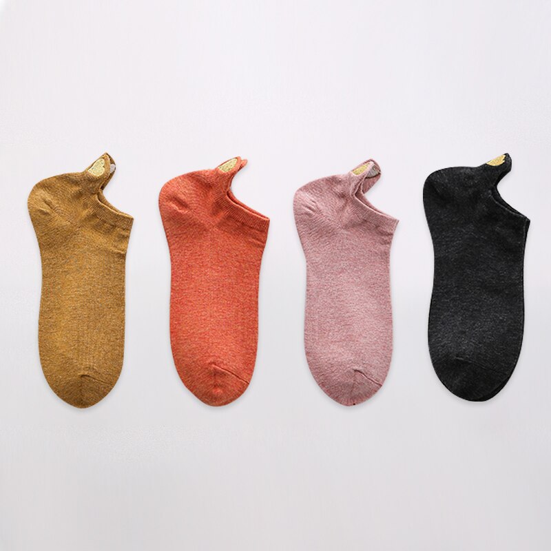 Women's Short Socks 4 Pairs Set