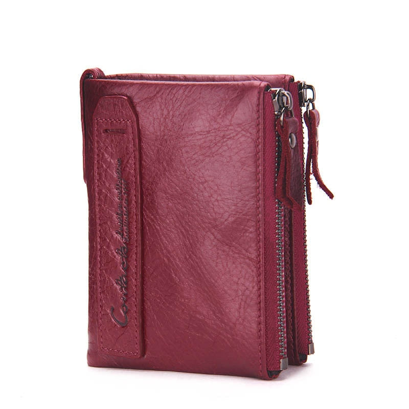 Men's Leather Wallet with Zipper
