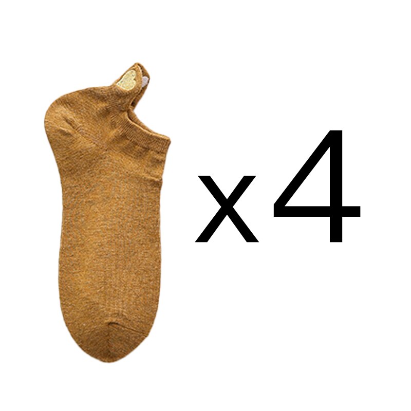 Women's Short Socks 4 Pairs Set