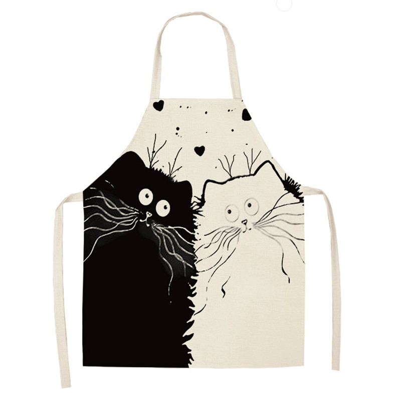 Women's Cat Printed Kitchen Apron