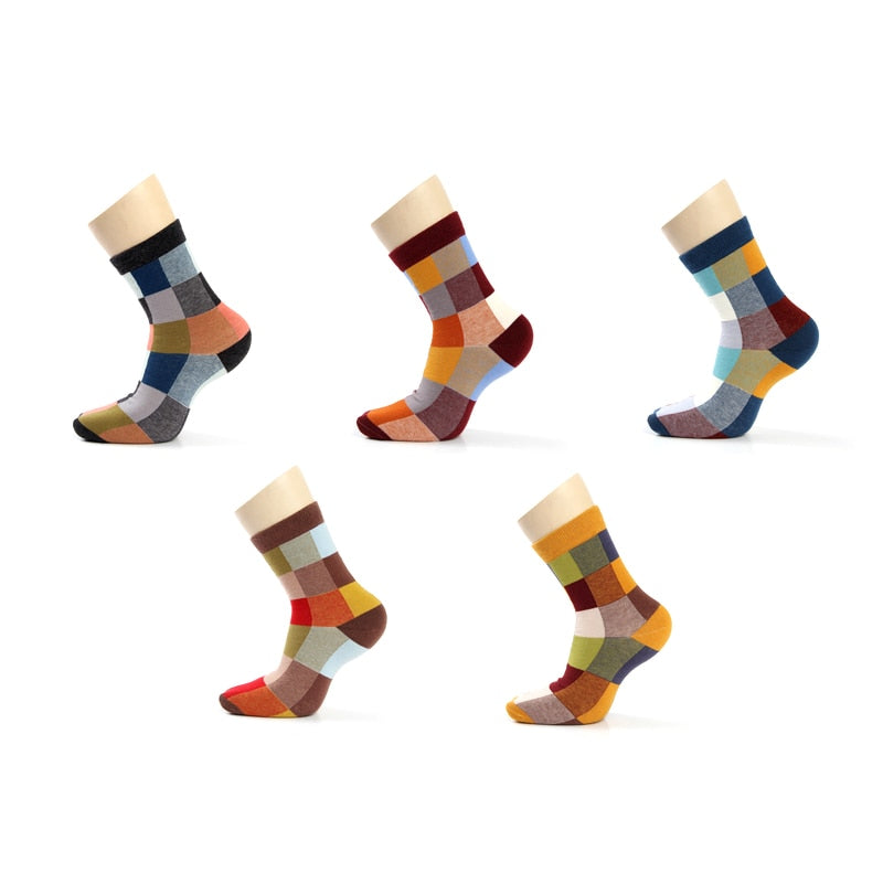 Men's Cotton Compression Socks 5 Pairs Set