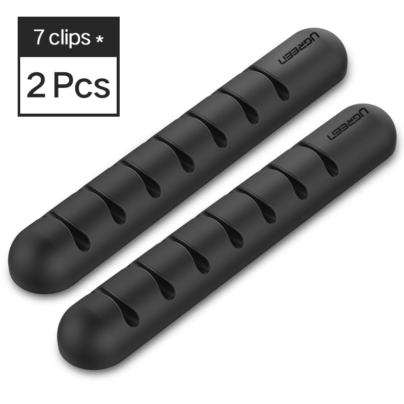 2 Pcs Flexible Silicone Cable Organizer