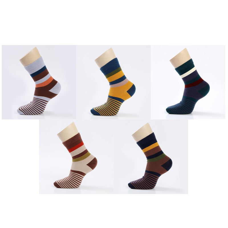 Men's Cotton Compression Socks 5 Pairs Set