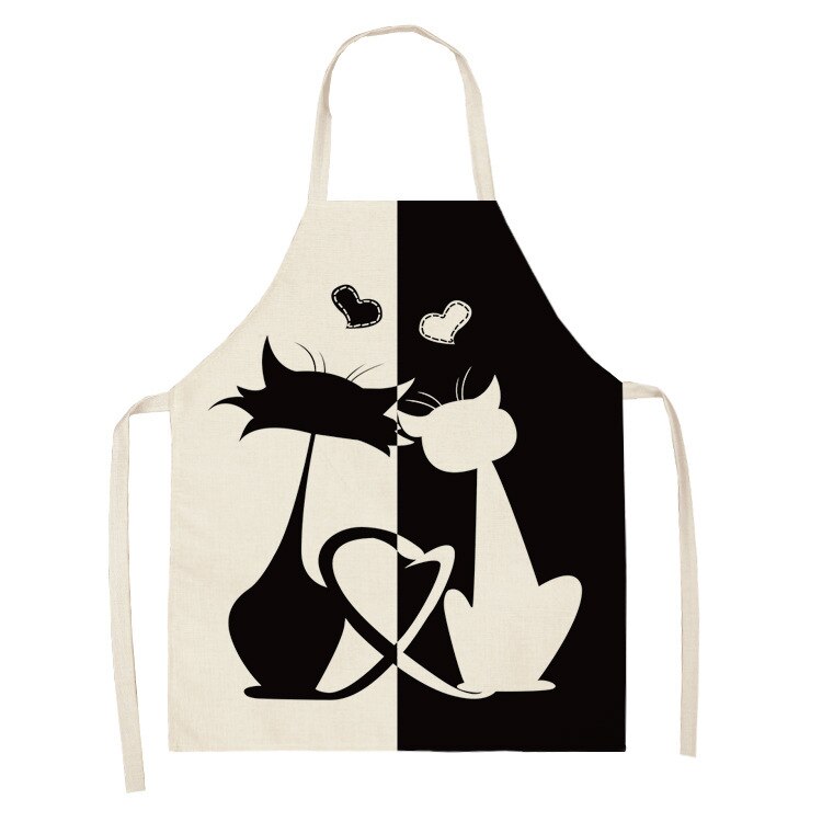 Women's Cat Printed Kitchen Apron