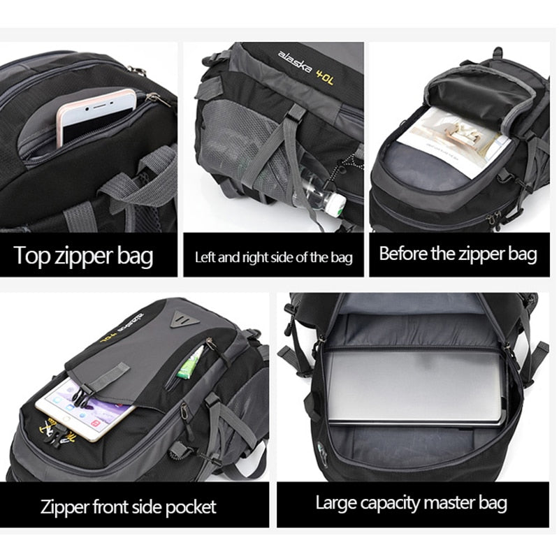 Waterproof Camping Backpack with USB Port