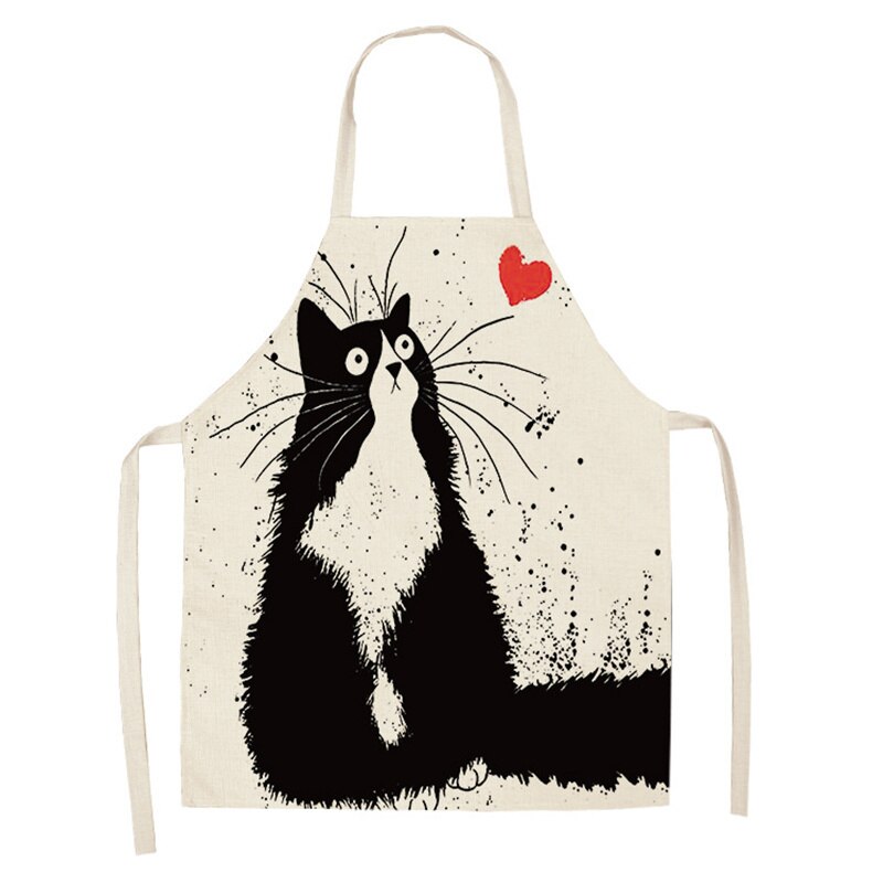 Women's Cat Printed Kitchen Apron