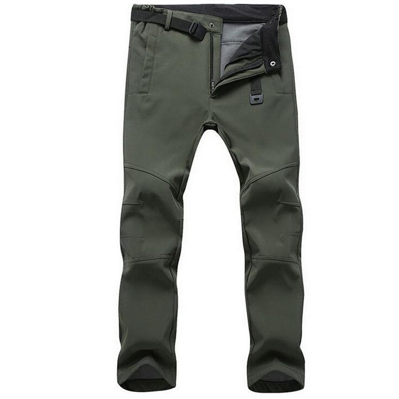 Fashion Winter Stretch Waterproof Fleece Men's Pants