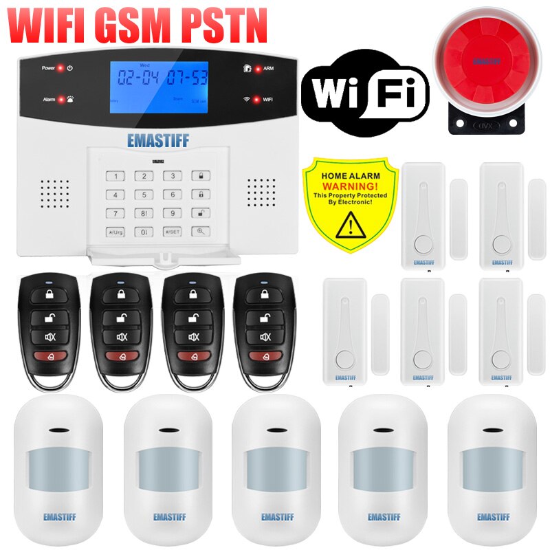 IOS Android APP Wired Wireless Home Security System
