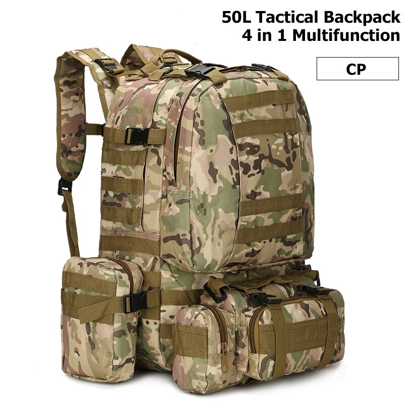 Men's 4 in 1 Tactical Style Multi-Pocket Backpack