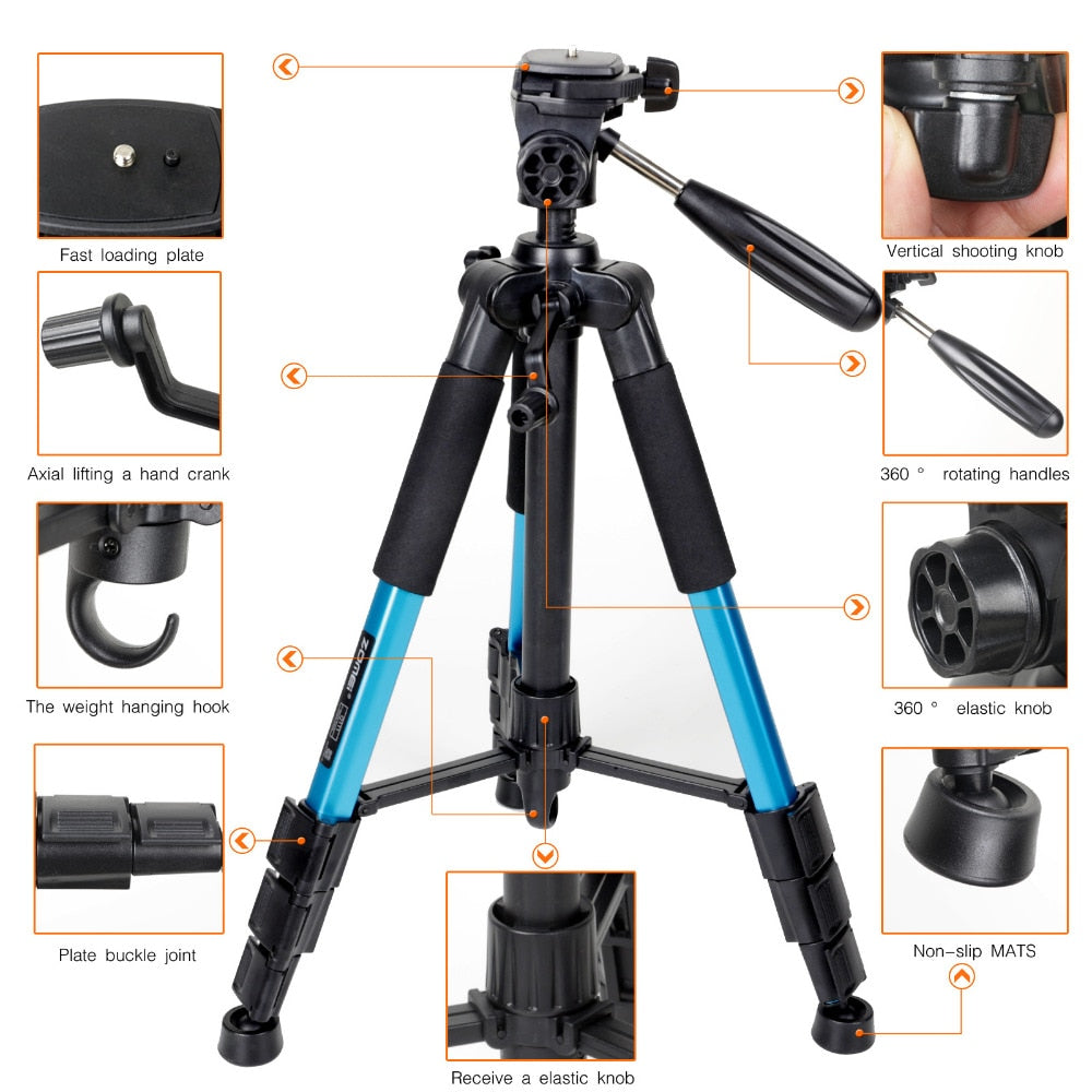 Professional Travel Aluminum Camera Tripod Stand