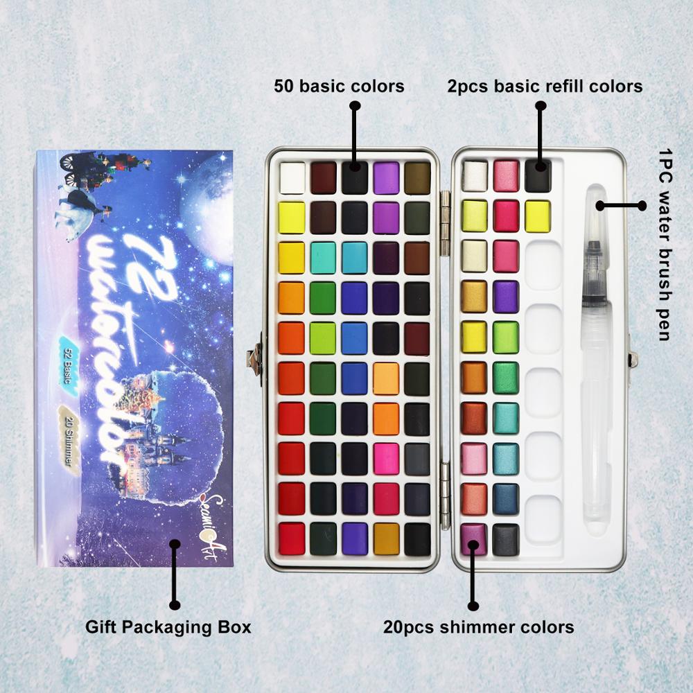 72-90 Color Solid Watercolor Paint