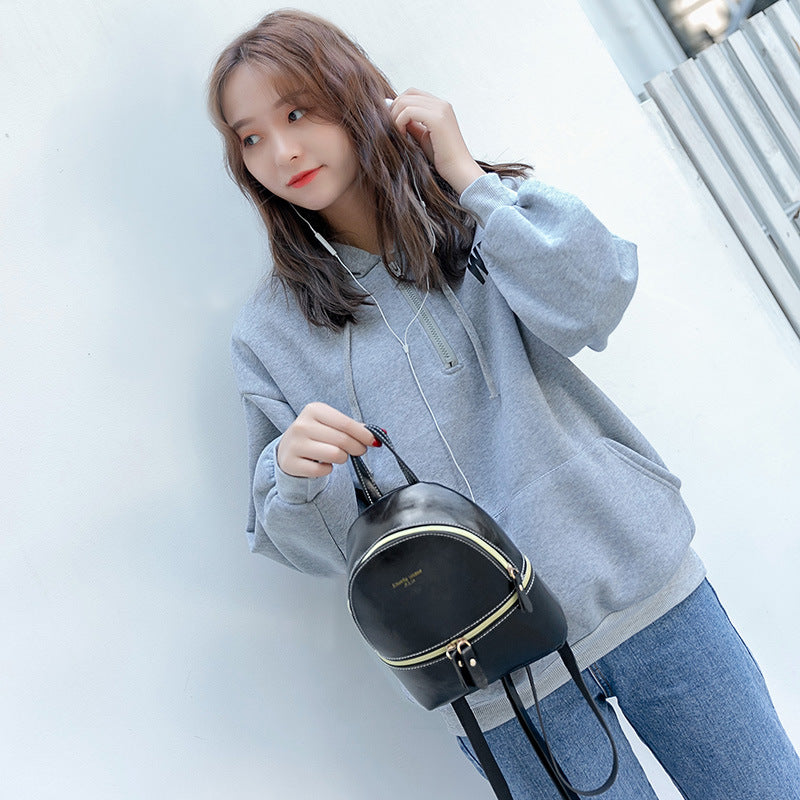 Mini Oil Wax Leather Small Backpack