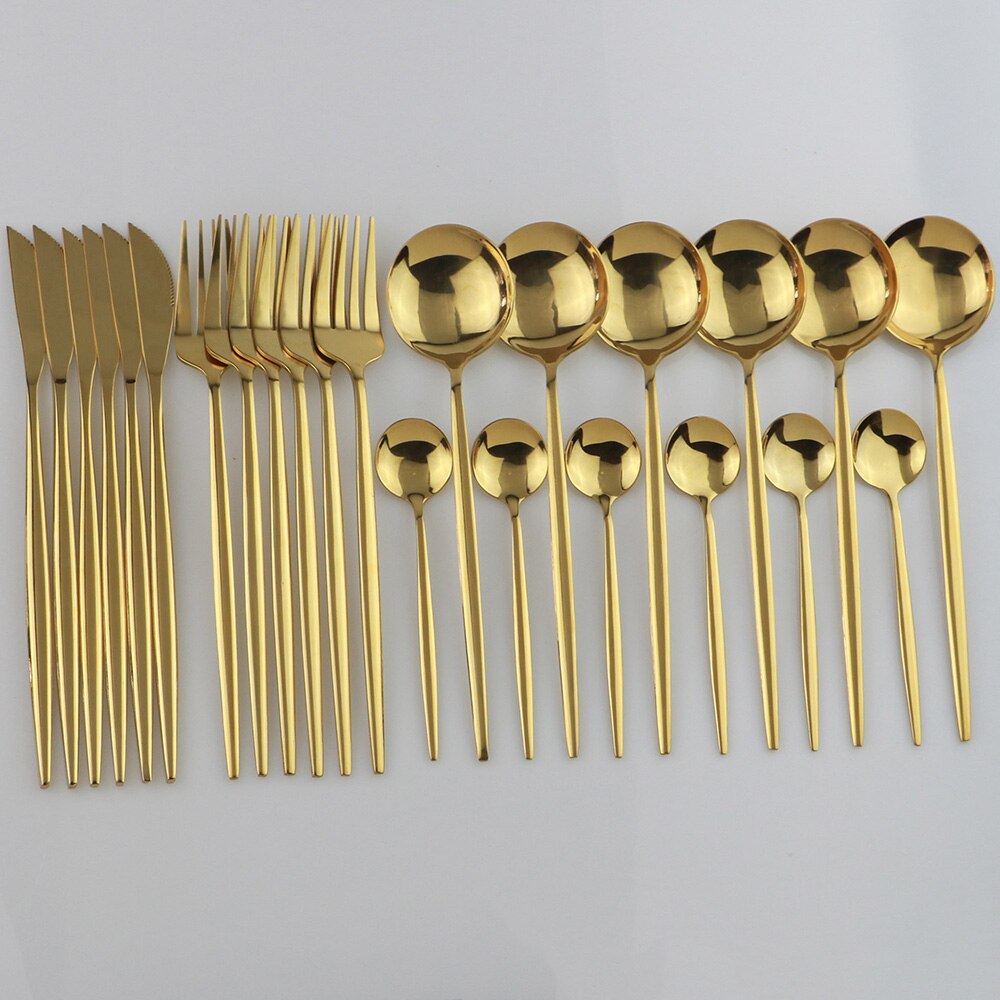Colorful Stainless Steel Dinnerware Set