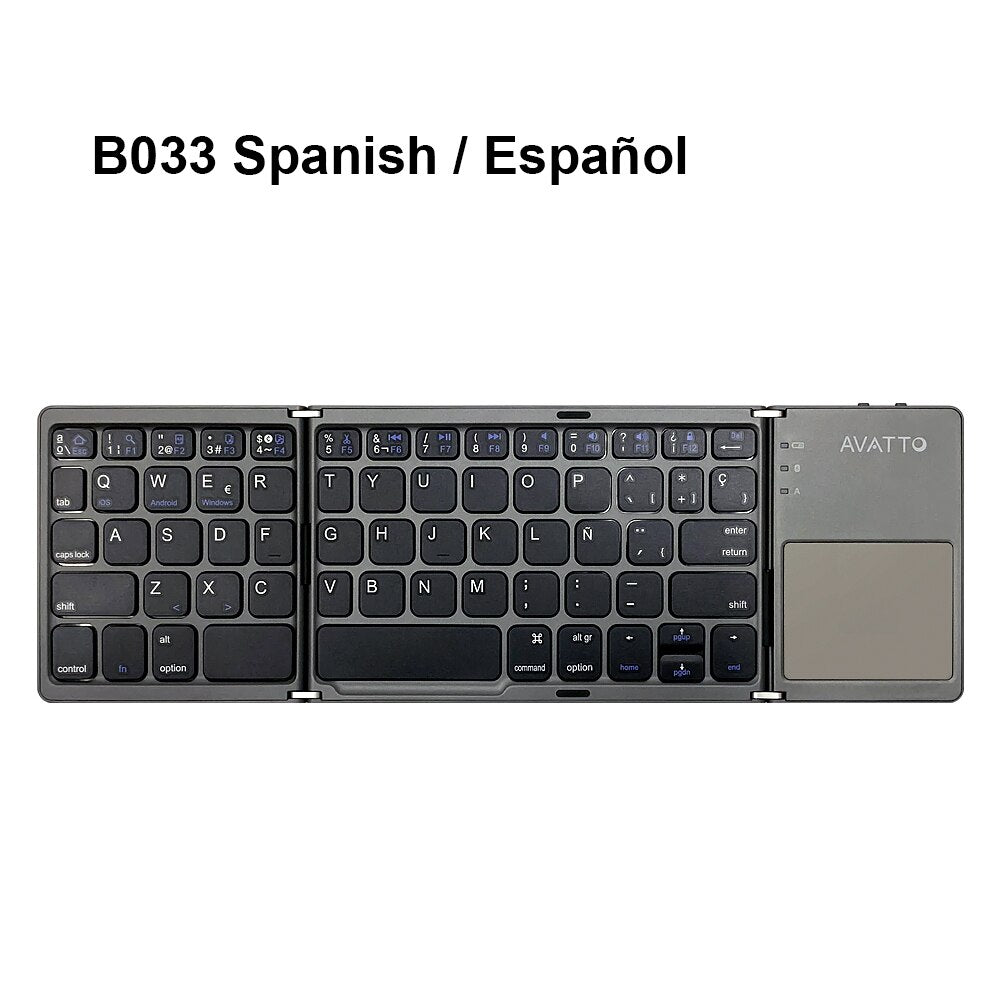 Foldable Bluetooth Keypad with Touchpad