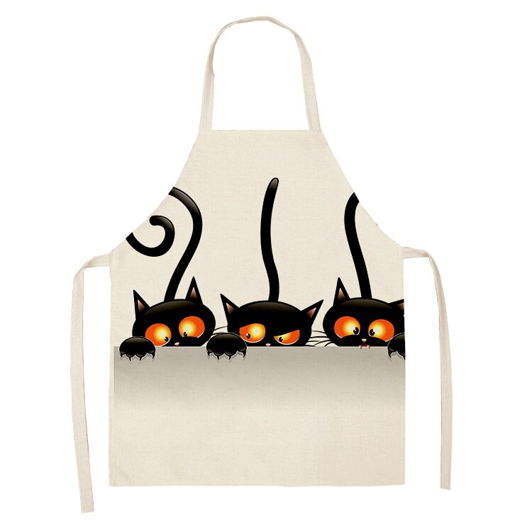 Women's Cat Printed Kitchen Apron