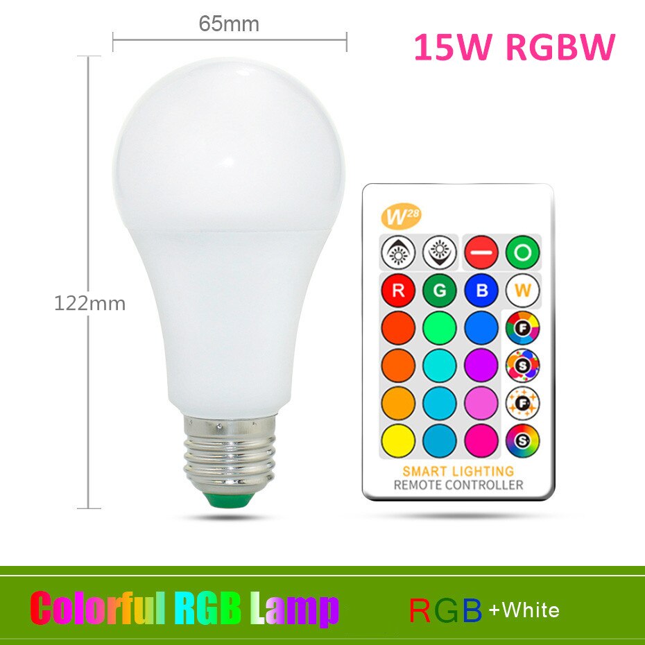 Universal E27 RGB LED Bulb with Remote Control