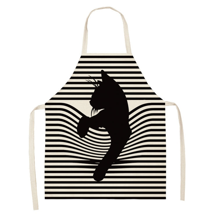 Women's Cat Printed Kitchen Apron