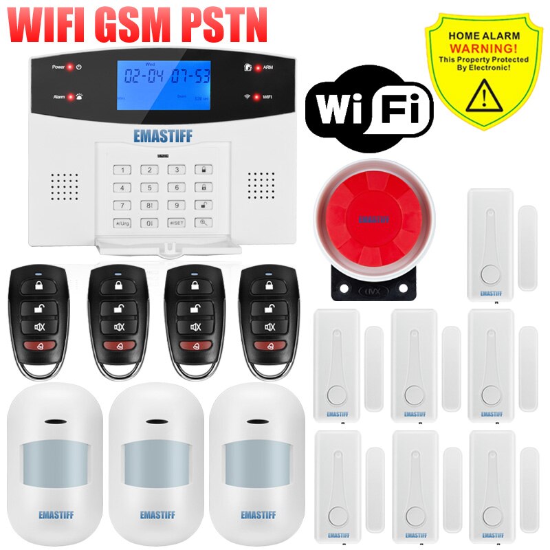 IOS Android APP Wired Wireless Home Security System